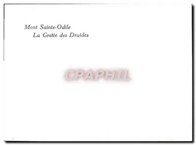 Mont Sainte-Odile — La Grotte des Druides — Rewers