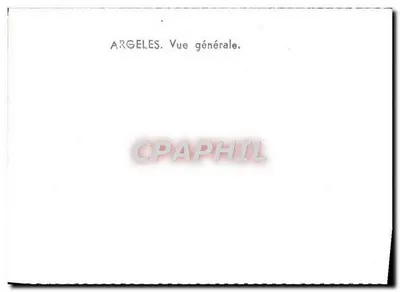 Argeles. Vista geral — vista panorâmica do vilarejo encaixado entre montanhas — editor Yan, número de série não visível — Verso