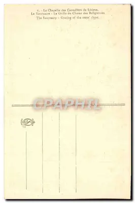 A Capela das Carmelitas de Lisieux — Santuário — Grade do coro das religiosas — Verso