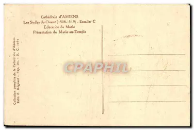 Katedra w Amiens — Stale chór (1508-1519) — Schody C — Przedstawienie Maryi w Tempel — Rewers