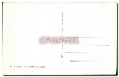 Alger - Nossa Senhora da África — editor RIAL-PHIL, n° 89 — Verso
