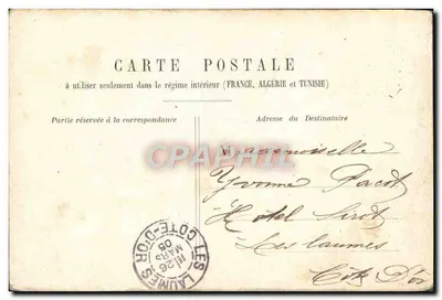 Bilhete postal antigo Paris Estátua da República — Verso
