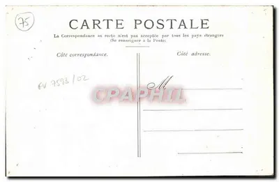 Paris — A Estátua da República — Editor não identificado, número de série não visível — Verso