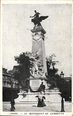 Paris — O Monumento de Gambetta — editor não visível