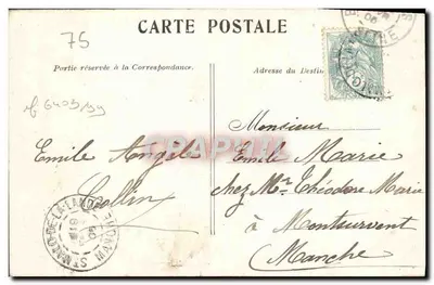 Paris — A Rue de Rivoli — Editora não identificada, n° de série 75 — Verso