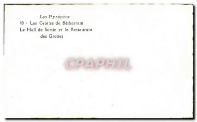 Pyrenées — 40 - Jaskinie Bétharram — Hala wyjścia i restauracja jaskini — Rewers