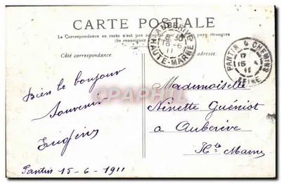 Paris — A Estátua da República — Editor não visível — Verso