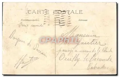 Cartolina d'epoca Parco di Saint Cloud Grandi Acque La Cascata — Verso