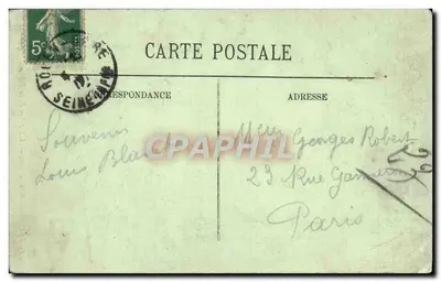 Bilhete postal antigo Rouen Notre Dame L'Escalier De La Bibliotheque — Verso