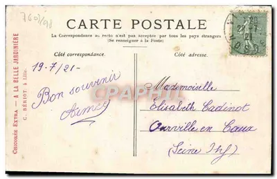 Versailles — Grand-Trianon. — Éditeur C. BÉRIOT — n° 7603148 — Verso