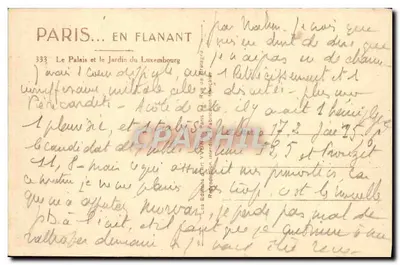 Het Paleis en het Tuin van het Luxembourg — Parijs — Edities G. Y. WERN Parijs — Achterkant