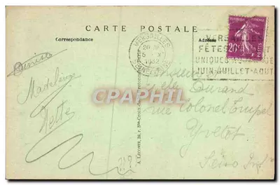 Versailles — Het bassin van Latone en het Tapis Vert — A.P. n°20 — Achterkant