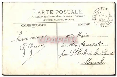 Miasto Avray - Dom Gambetta - Pokój pogrzebowy — wydawca ZIMI-BROMUITE A BILICHEN FRÈRES (DÉPOSÉS) — Rewers