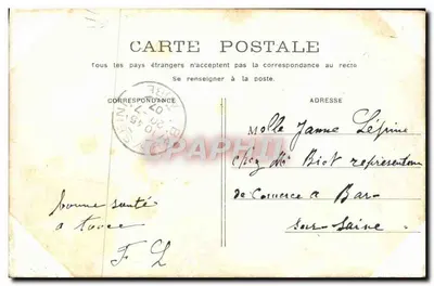 Paris — A Bolsa — editor desconhecido, número de série não visível — Verso