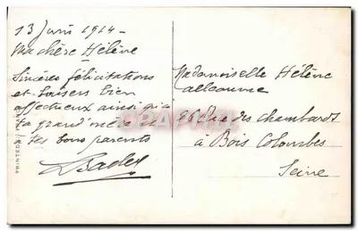 Porta-Bonheur — editor REX n°4871 — Verso