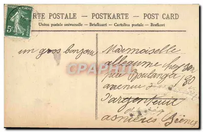 Peixe e flores — cartão postal de primavera — editor desconhecido — Verso