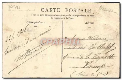 Statua Chevèrt w Verdunie — Wydawnictwo R. Vacher, Verdun, nr 148 — Rewers