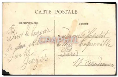 Dunkerque — De Statuïet van de Overwinning — R. (uitgever) — Achterkant