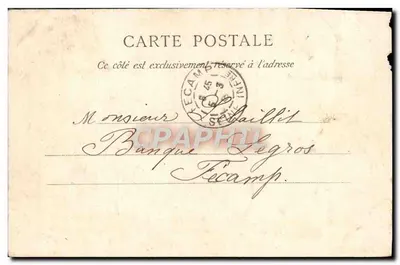 Bilhete postal antigo Dunkerque A Vista da Cidade Navios — Verso