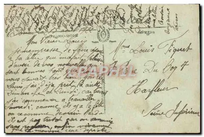 Ruiny Wielkiej Wojny — Douai — Kąt Wielkiej Placu i ulicy Bellain spalonych przez Niemców — Vised Paris n° 513 — Rewers