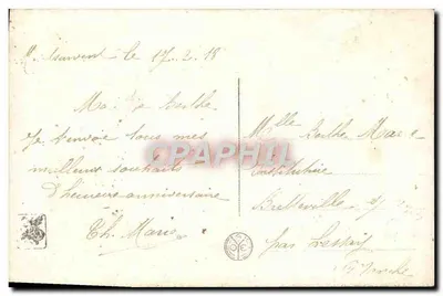 Salon zimowy — G. Anglade — Rano w wysokiej Corrèze w Bort — Rewers
