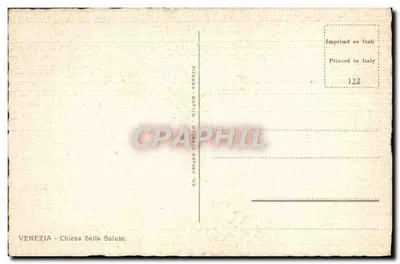 Vêneto - Basílica da Salute — Ed. Cepare Cepello, Milão, n°122 — Verso