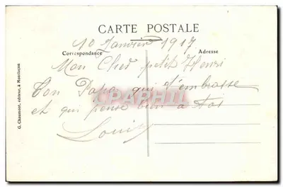 Montluçon — Antigo castelo feudal do século XIII — G. Chaumont, editor — Verso