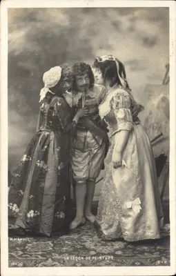 Lekcja malarstwa — scena teatralna — H. Manuel, nr 196/10, S.I.P.