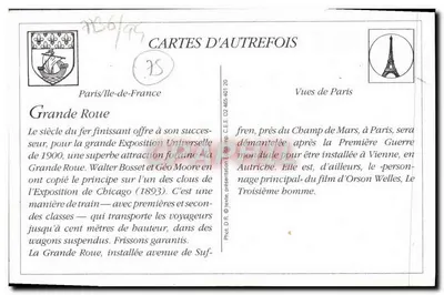 Paris — A Grande Roda — E.M. n°5064 — Verso