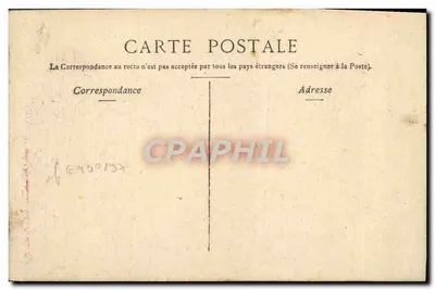 Parijs - Station Saint-Lazare — uitzicht op het gebouw met klok en voertuigverkeer — uitgever G. Chéroul — serie 127 — Achterkant