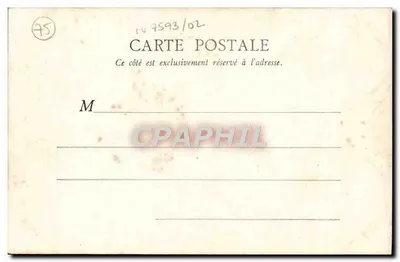 Parijs — Place du Carrousel en Palais du Louvre — E. E. Parijs, n° 133 — Achterkant