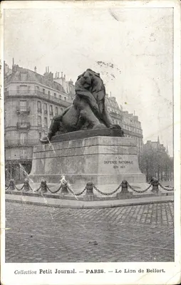 Le Lion de Belfort — statue monumentale à Paris — Collection Petit Journal