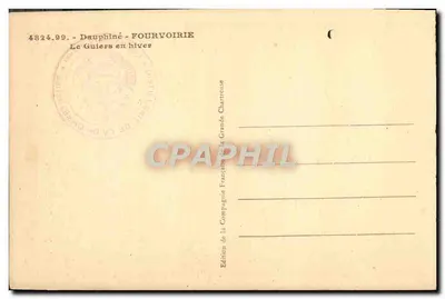 Le Guiers no inverno — Dauphiné - FOURVOIRIE — Verso
