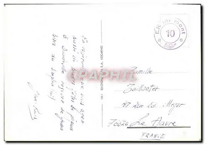 Żołnierz i krowa — humorystyczna scena — Wydawnictwo Alfa S.A., Locarno, nr 110 — Rewers