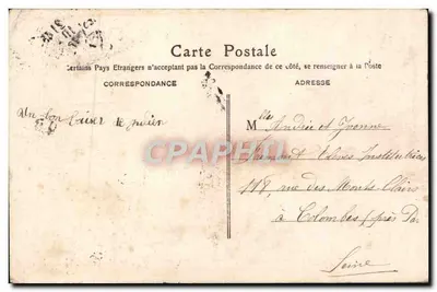 Dziewczyna przy oknie — róże i biały gołąb — wydawca M. P. Paris, nr 913 — Rewers
