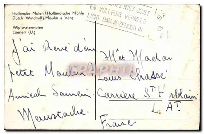 Moinho de vento — Loenen (U.) — editor não visível — Verso