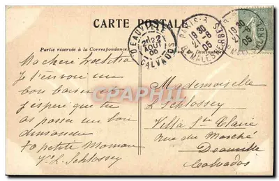 Paryż — Hôtel-de-Ville — widok z Seiną i mostem — wydawca nie widoczny — Rewers