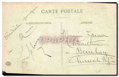 Bilhete postal antigo Ailly Sur Noye Bombarde Rue St Martin Militaria — Verso