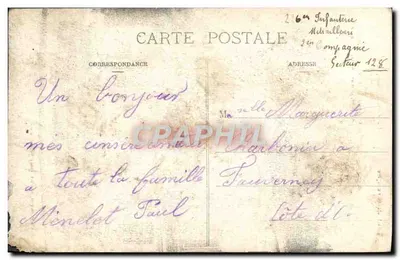 Stara pocztówka Toul Pittoresque Fontaine Curel — Rewers