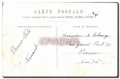 PARIS - Câmara dos Deputados — vista do edifício com colunatas e estátuas — editor não visível — Verso