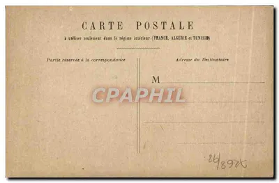 PARIS - Câmara dos Deputados — vista do edifício com colunatas e estátuas — editor não identificado — Verso