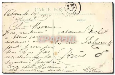 Scena di vita rurale — Le Canzoni di Jean RAMEAU illustrate n°118 - Il Cacciatore — Verso