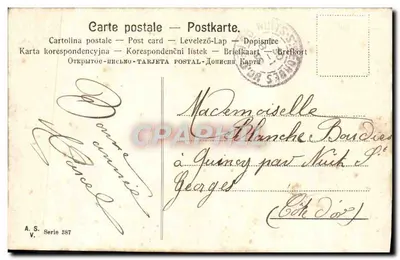 Paisagem invernal — decoração de hortênsias — A.S. Série 387 — Verso