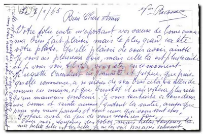 Vila nevada — cena de inverno com cervos — texto 'Bonne Année' — Verso