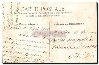 Crianças em traje tradicional — Amitiés — editor desconhecido, n° 4001 — Verso