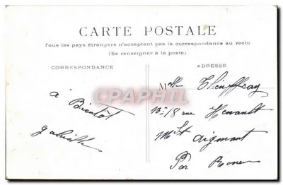 Paris - Igreja de São Eustáquio — vista do edifício com selo verde de 50 centavos — Verso