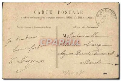 PARIS - Katedra Świętego Germain-aux-Bois — widok budynku i placu — wydawca nie widoczny — Rewers