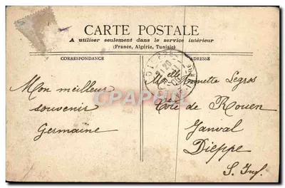 Zamek w Chambord — widok panoramiczny — wydawca nieznany — Rewers