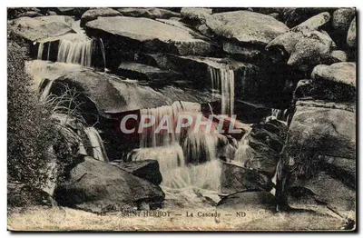 Bilhete postal antigo Saint Herbot La Cascade