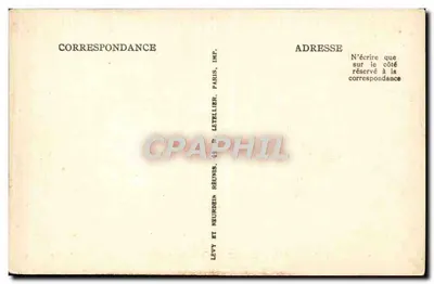 Bilhete postal antigo Saint Herbot La Cascade — Verso